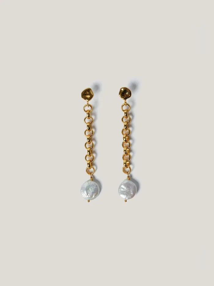 Women Keshi Pearl Drop Earring Pearl Jigsaw Jewellery