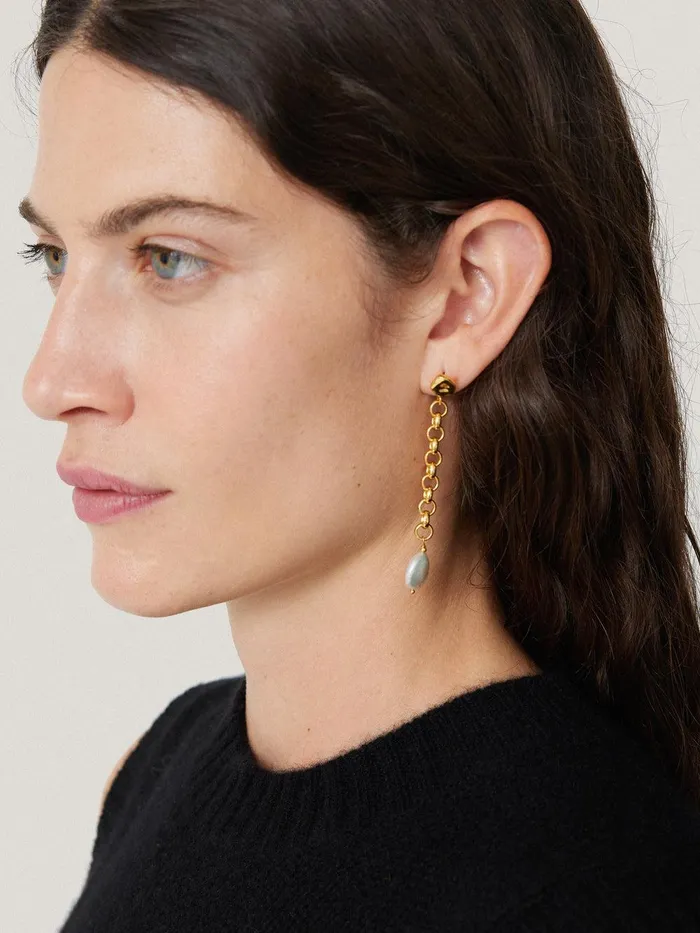 Women Keshi Pearl Drop Earring Pearl Jigsaw Jewellery