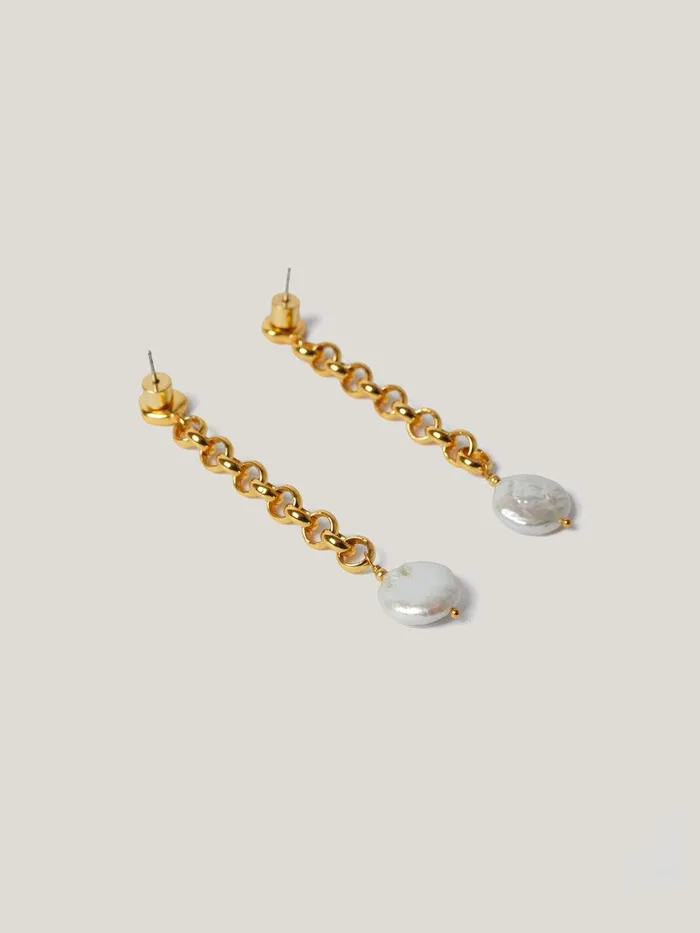 Women Keshi Pearl Drop Earring Pearl Jigsaw Jewellery