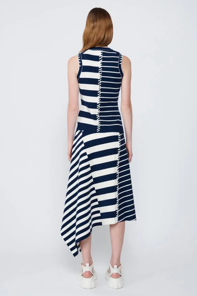 Women Knitwear Jonathan Simkhai Joelene Top Blue Top W Assymetric Stripes Women Knitwear Jonathan Simkhai Joelene Top Blue Top W Assymetric Stripes