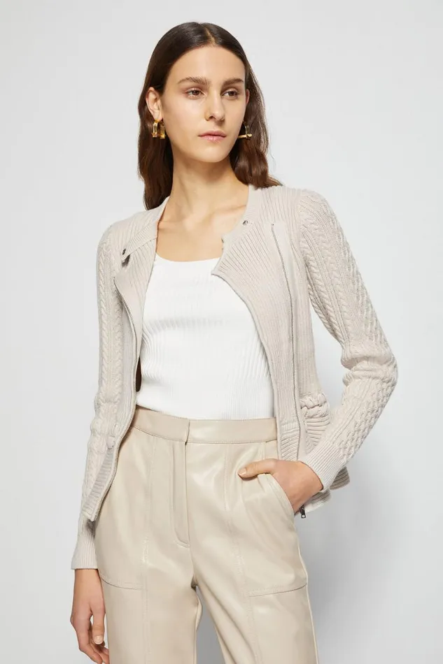 Women Knitwear Jonathan Simkhai Signature Andi Peplum Jacket
