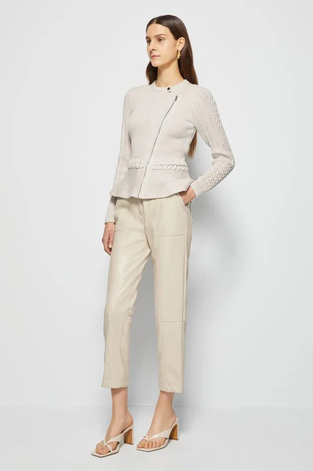 Women Knitwear Jonathan Simkhai Signature Andi Peplum Jacket