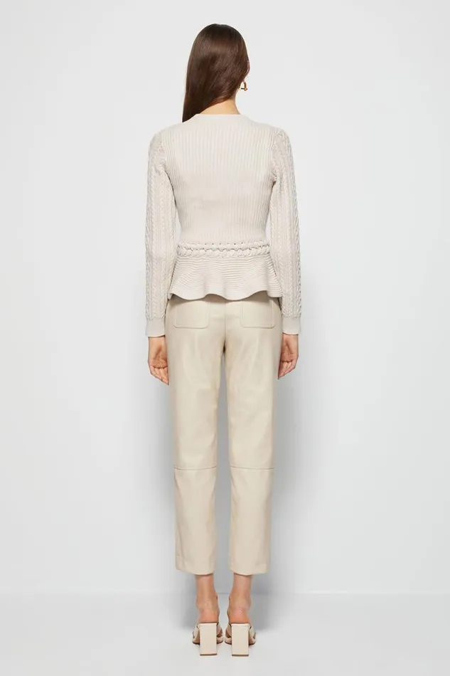 Women Knitwear Jonathan Simkhai Signature Andi Peplum Jacket