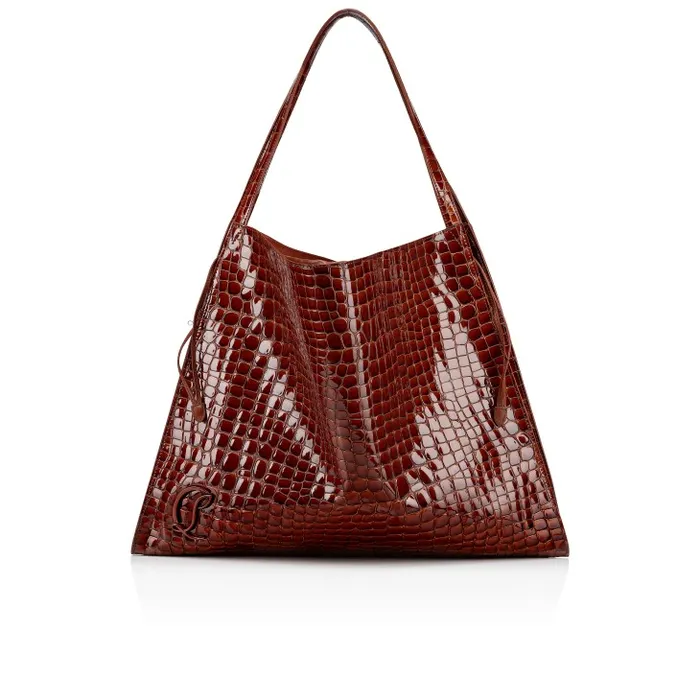 Women Le 54 Tote Bag 8211 Alligator Embossed Calf Leather 8211 Acajou Christian Louboutin Shoulder Bags Women Le 54 Tote Bag 8211 Alligator Embossed Calf Leather 8211 Acajou Christian Louboutin Shoulder Bags