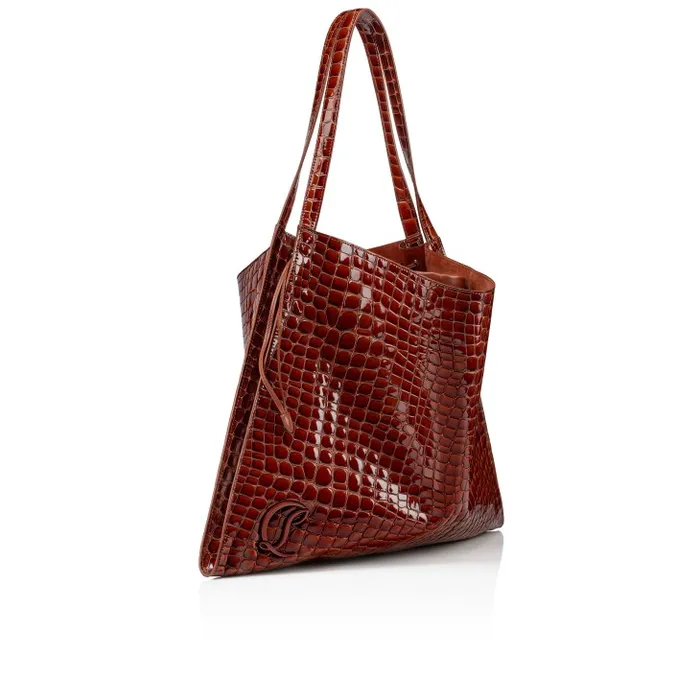 Women Le 54 Tote Bag 8211 Alligator Embossed Calf Leather 8211 Acajou Christian Louboutin Shoulder Bags