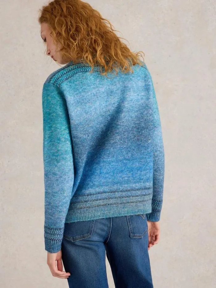 Women LILBET JUMPER Blue Multi White Stuff Knitwear Women LILBET JUMPER Blue Multi White Stuff Knitwear