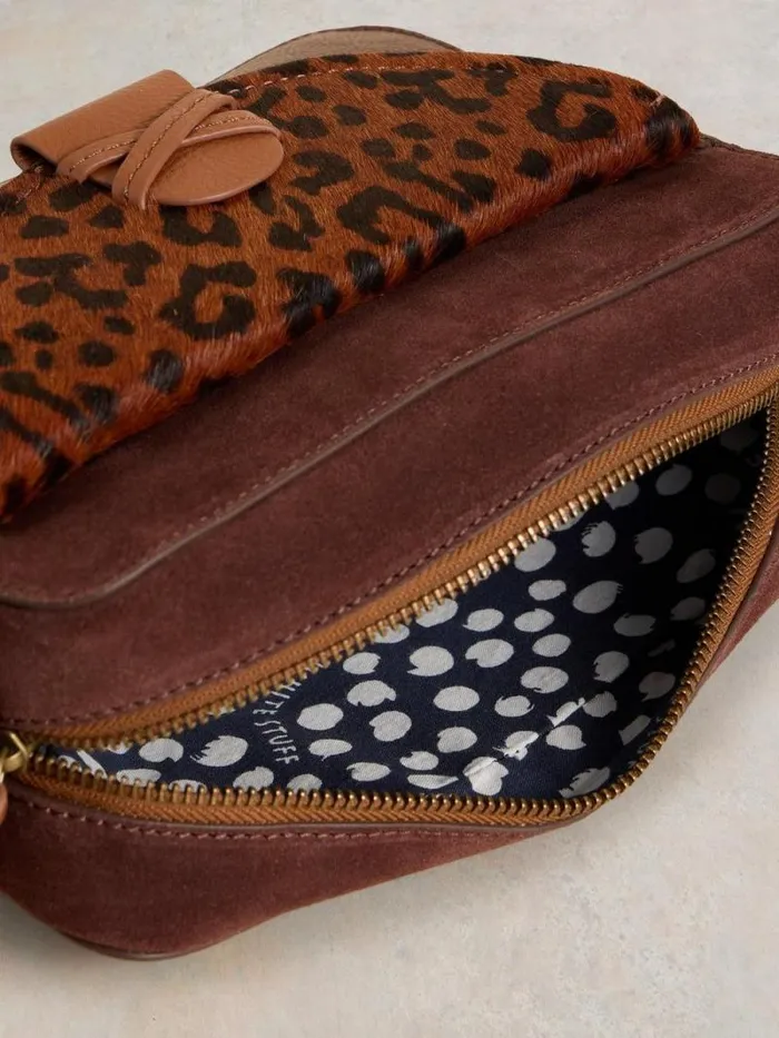 Women Lola Leather Camera Bag Brown Multi White Stuff Bags and Purses