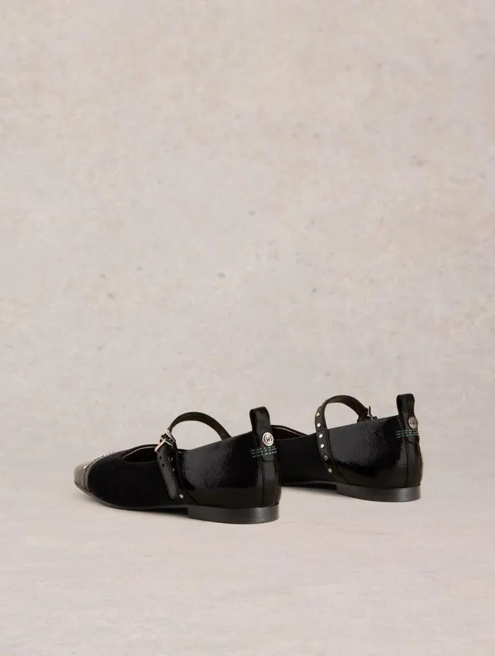 Women Loral Stud Mary Jane Pure Black White Stuff Mary Jane Shoes Women Loral Stud Mary Jane Pure Black White Stuff Mary Jane Shoes