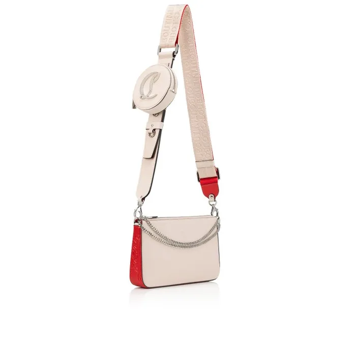 Women Loubila Crossbody Bag 8211 Grained Calf Leather 8211 Leche Christian Louboutin Shoulder Bags