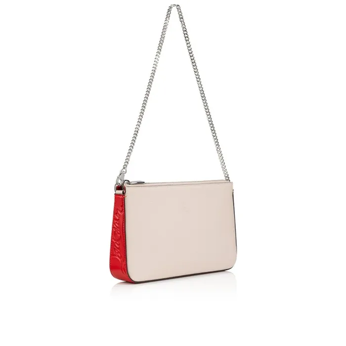 Women Loubila Crossbody Bag 8211 Grained Calf Leather 8211 Leche Christian Louboutin Shoulder Bags