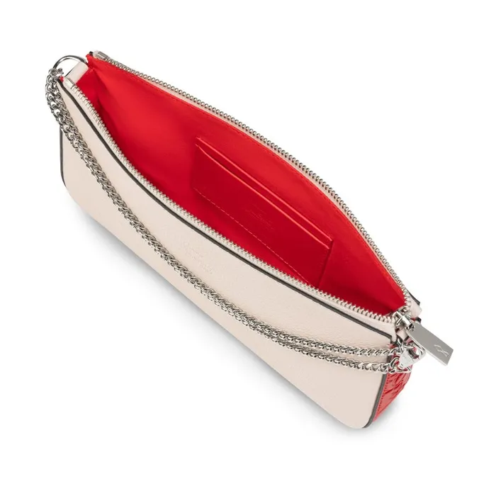 Women Loubila Crossbody Bag 8211 Grained Calf Leather 8211 Leche Christian Louboutin Shoulder Bags