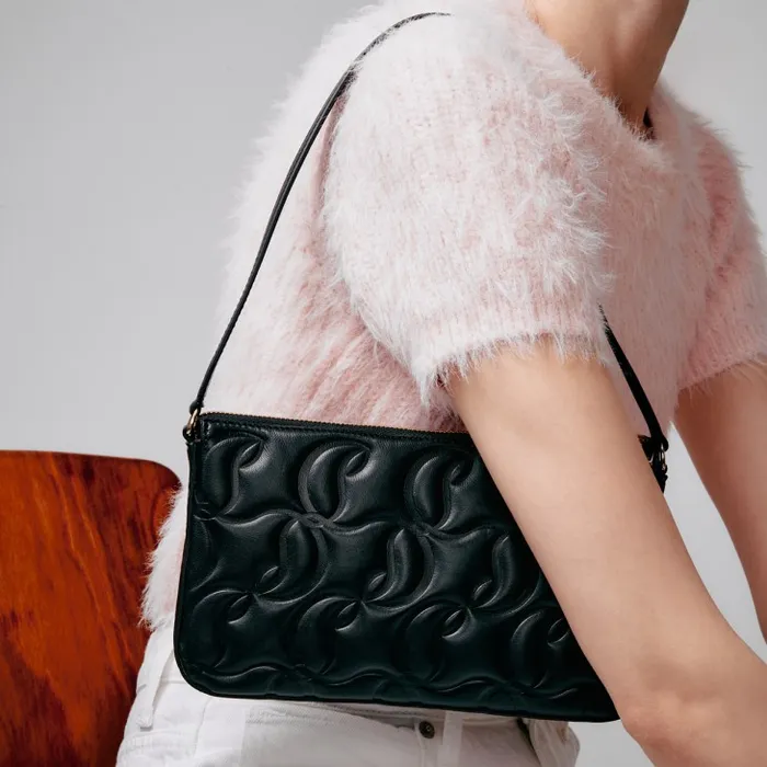 Women Loubila Pouch 8211 Monogrammed CL Embossed Nappa Leather 8211 Black Christian Louboutin Shoulder Bags Women Loubila Pouch 8211 Monogrammed CL Embossed Nappa Leather 8211 Black Christian Louboutin Shoulder Bags