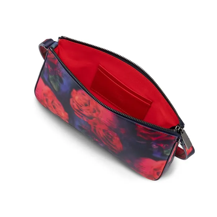 Women Loubila Pouch 8211 Roses Printed Calf Leather 8211 Multicolor Christian Louboutin Shoulder Bags