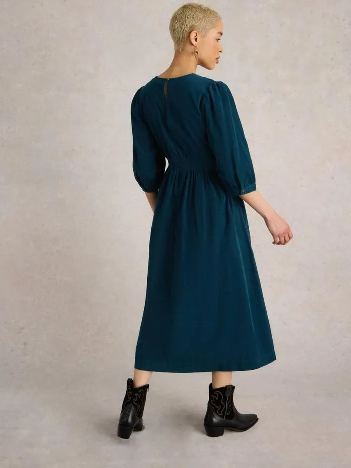 Women Lucy Cord Dress Dk Teal White Stuff Dresses