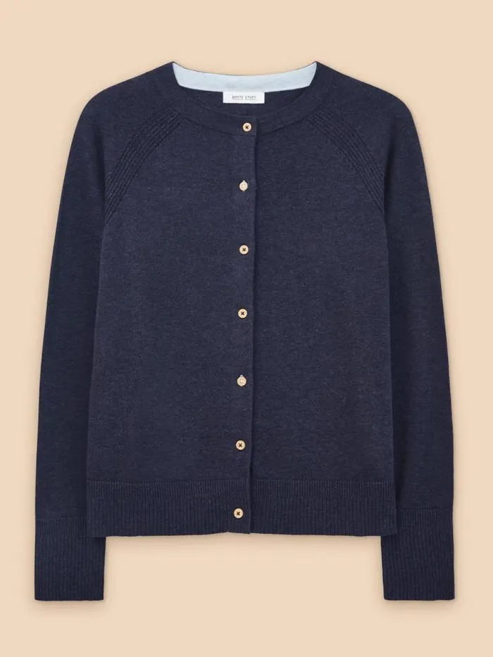 Women Lulu Crew Neck Cardigan Dark Navy White Stuff Knitwear Women Lulu Crew Neck Cardigan Dark Navy White Stuff Knitwear