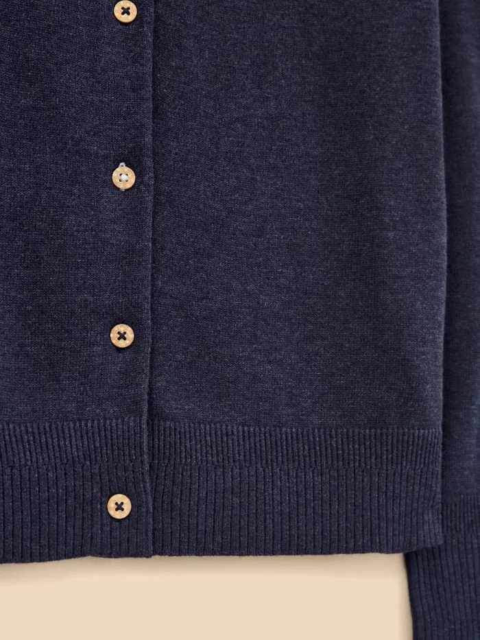 Women Lulu Crew Neck Cardigan Dark Navy White Stuff Knitwear Women Lulu Crew Neck Cardigan Dark Navy White Stuff Knitwear