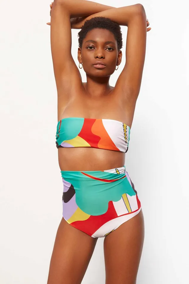 Women Mara Hoffman Bikini Tops Abigail Bikini Top Black Multi