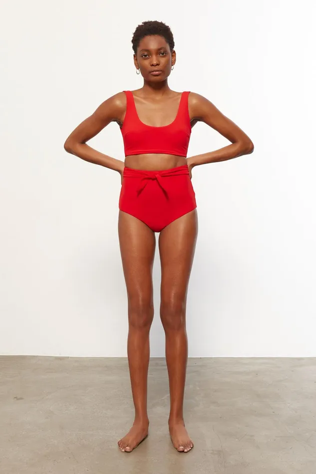 Women Mara Hoffman Bikini Tops Lira Bikini Top Red
