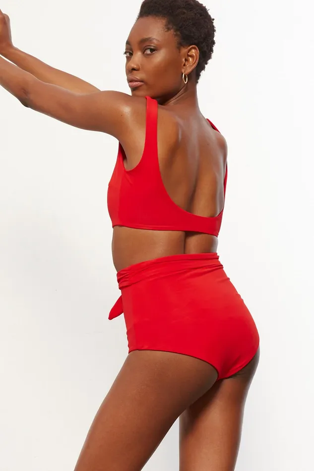 Women Mara Hoffman Bikini Tops Lira Bikini Top Red