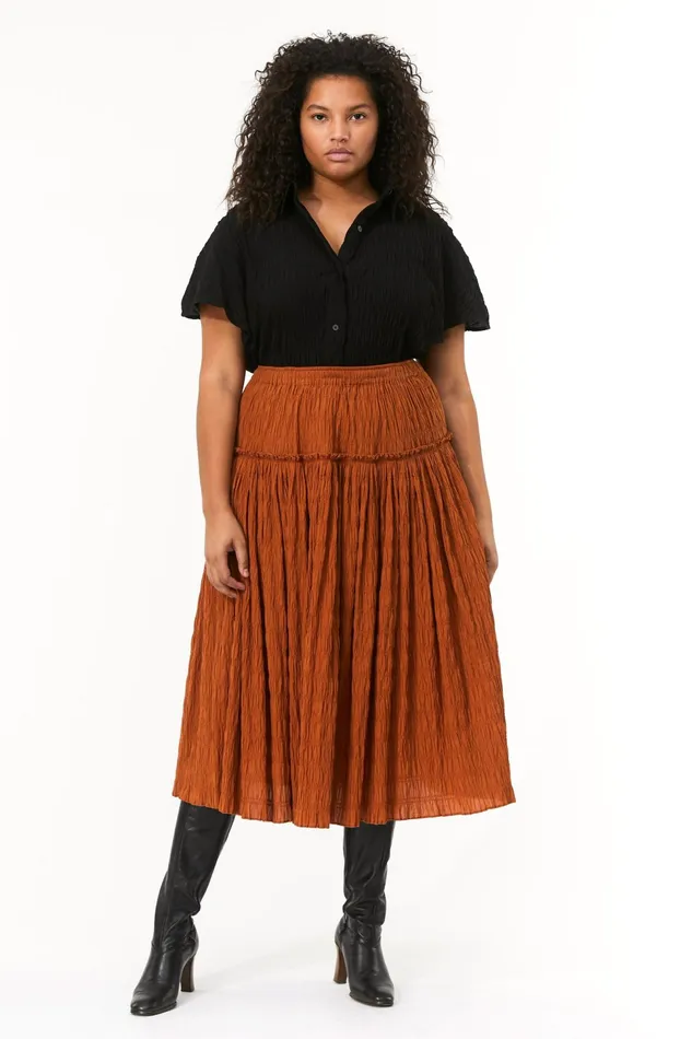 Women Mara Hoffman Extended Sizes Extended Alejandra Skirt Brown