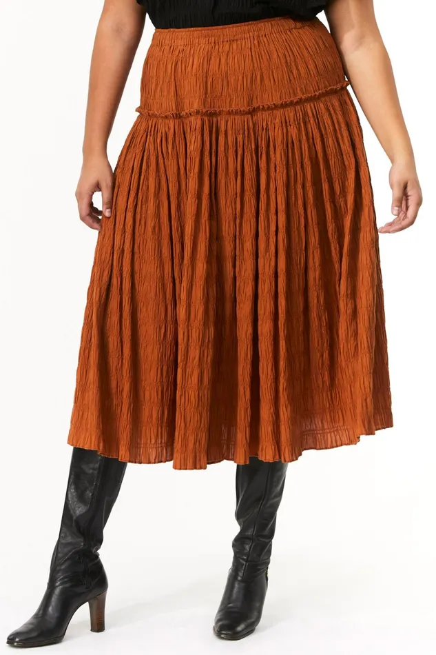 Women Mara Hoffman Extended Sizes Extended Alejandra Skirt Brown Women Mara Hoffman Extended Sizes Extended Alejandra Skirt Brown