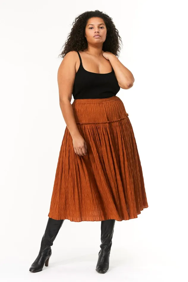 Women Mara Hoffman Extended Sizes Extended Alejandra Skirt Brown Women Mara Hoffman Extended Sizes Extended Alejandra Skirt Brown