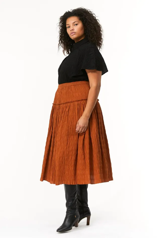 Women Mara Hoffman Extended Sizes Extended Alejandra Skirt Brown Women Mara Hoffman Extended Sizes Extended Alejandra Skirt Brown