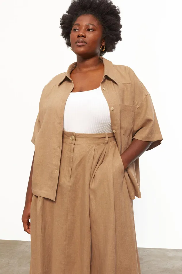 Women Mara Hoffman Extended Sizes Extended Auberon Top Khaki Women Mara Hoffman Extended Sizes Extended Auberon Top Khaki