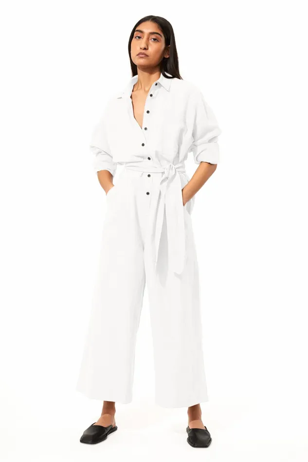 Women Mara Hoffman Jumpsuits and Rompers Agatha Jumpsuit White