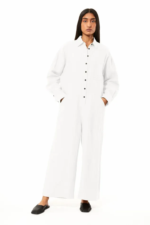 Women Mara Hoffman Jumpsuits and Rompers Agatha Jumpsuit White