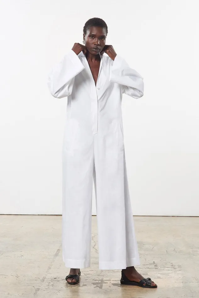 Women Mara Hoffman Jumpsuits and Rompers Zayn Jumpsuit White