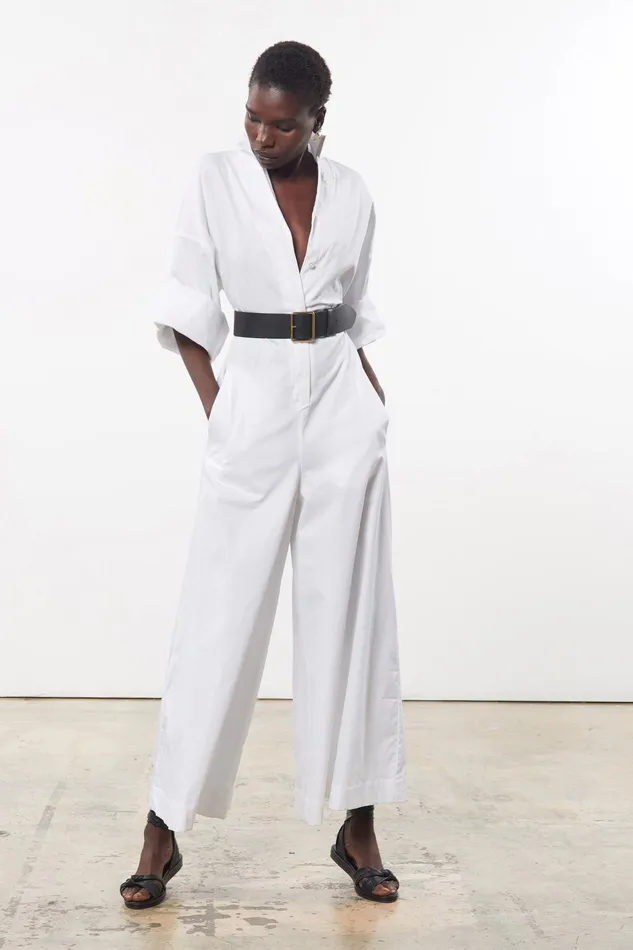 Women Mara Hoffman Jumpsuits and Rompers Zayn Jumpsuit White