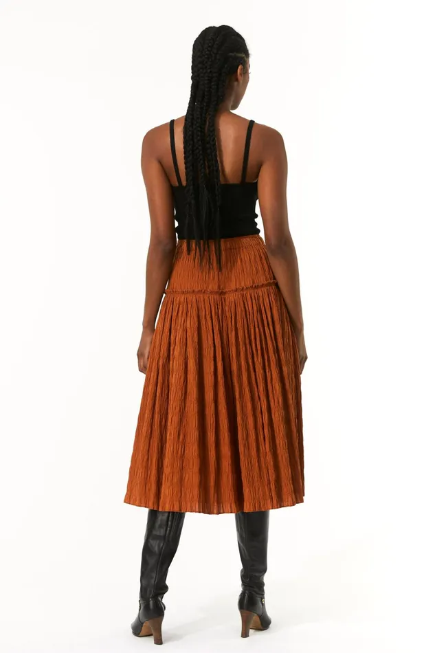 Women Mara Hoffman Skirts Alejandra Skirt Brown