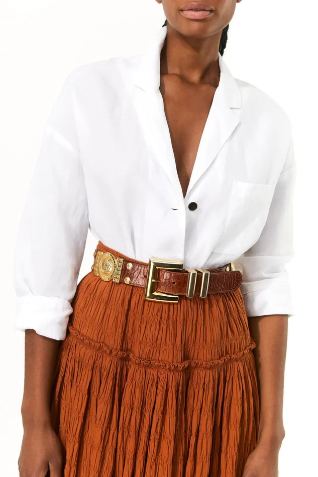 Women Mara Hoffman Skirts Alejandra Skirt Brown