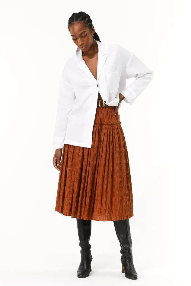 Women Mara Hoffman Skirts Alejandra Skirt Brown