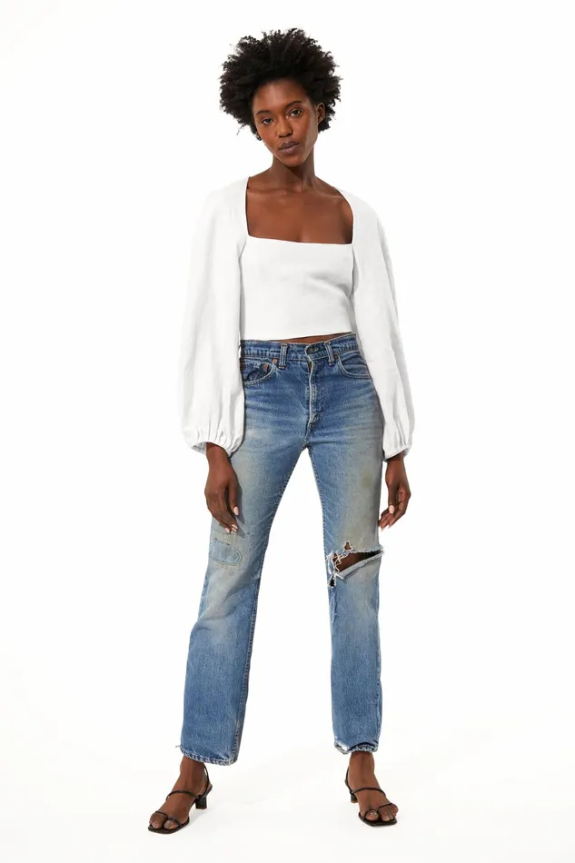 Women Mara Hoffman Tops Moon Top White Women Mara Hoffman Tops Moon Top White