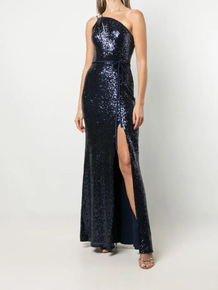 Women Marchesa Marchesa Notte Stilo Shiny Midnight