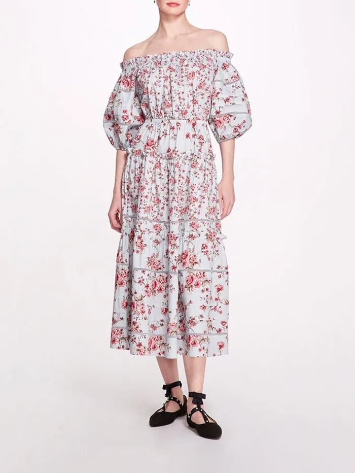 Women Marchesa Marchesa Rosa Ayana Blue Pink