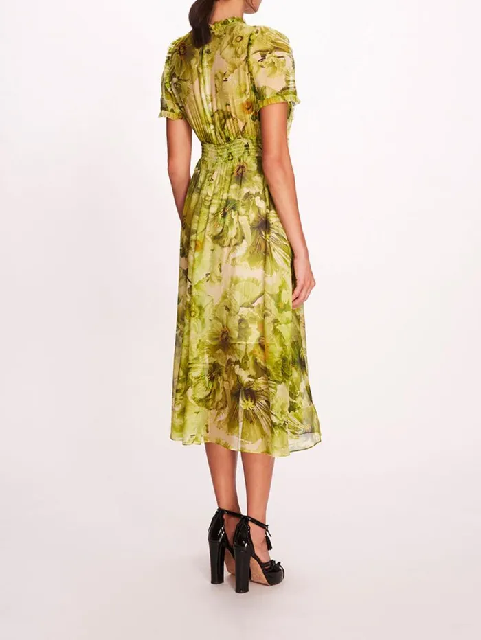 Women Marchesa Marchesa Rosa Sedum Dress Chartreuse