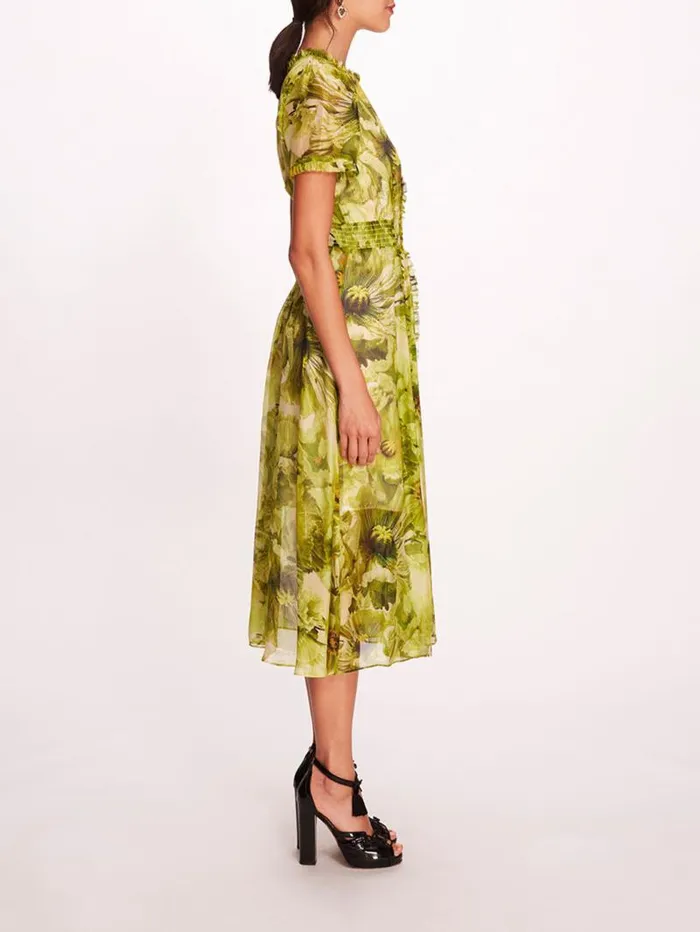 Women Marchesa Marchesa Rosa Sedum Dress Chartreuse