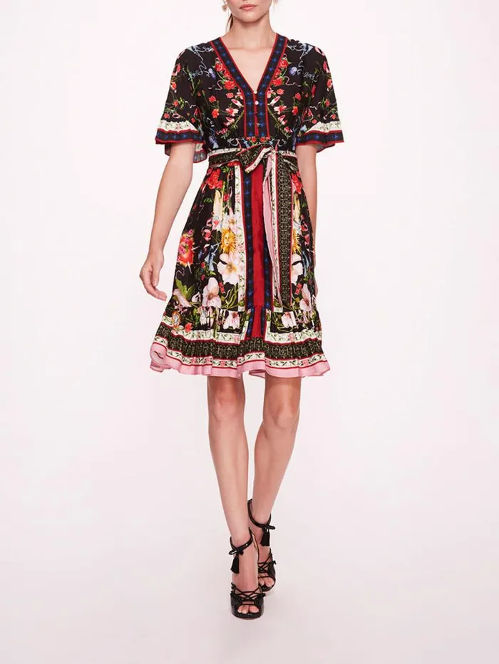 Women Marchesa Marchesa Rosa Zea Black Multi