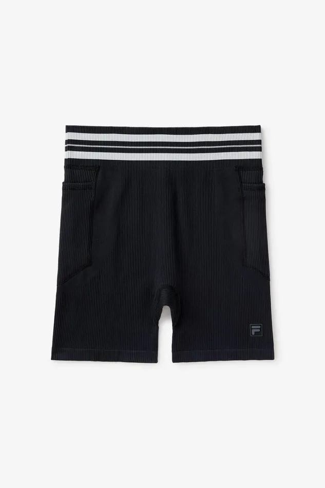 Women Matching Sets Fila Lucky Aces Seamless Bike Short 985 Blackgardeniaultimate Gray