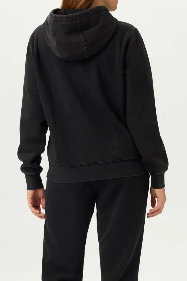 Women Matching Sets Fila Sportstyle Linear Logo Hoodie 013 Blackwhite