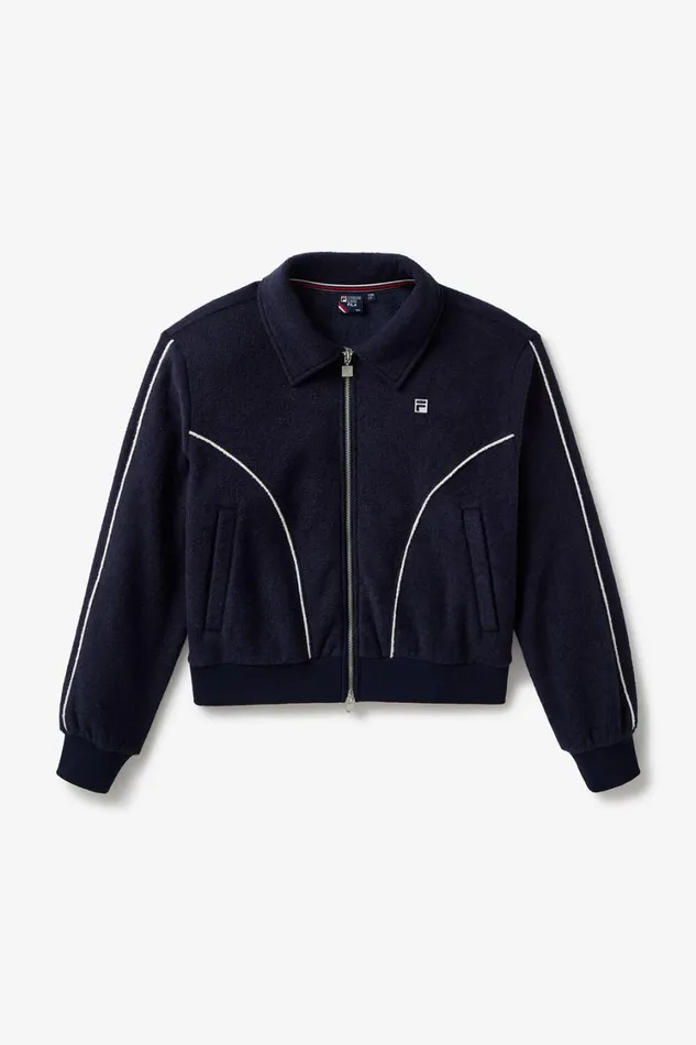 Women Matching Sets Fila Tennis Terry Track Top 400 Ink Navy