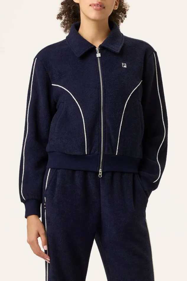 Women Matching Sets Fila Tennis Terry Track Top 400 Ink Navy Women Matching Sets Fila Tennis Terry Track Top 400 Ink Navy