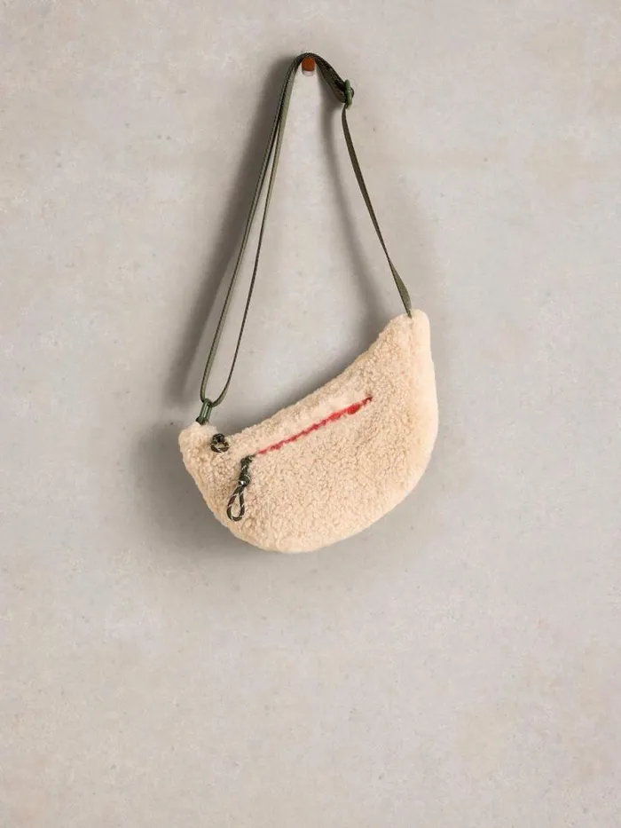 Women Meadow Borg Crossbody Light Natural White Stuff Bags and Purses