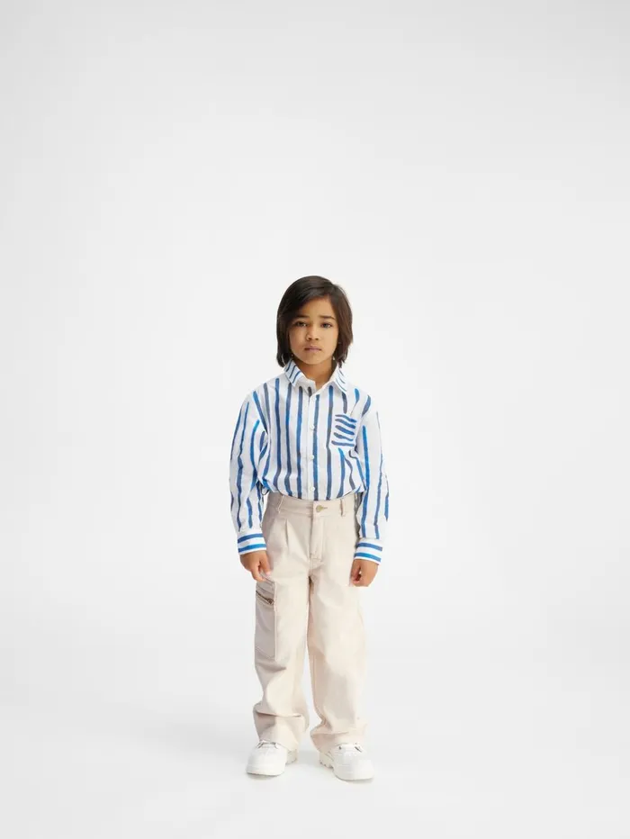 WomenMen Bottoms JACQUEMUS The Wide DeNmes Kids039 Denim Pants Offwhite