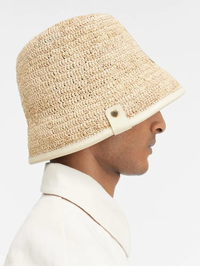 WomenMen Hats JACQUEMUS The Soli Bucket Hat Ivory