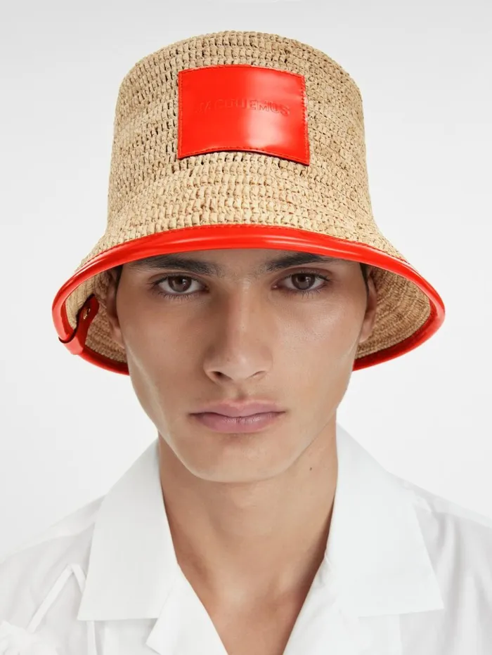 WomenMen Hats JACQUEMUS The Soli Bucket Hat Orange WomenMen Hats JACQUEMUS The Soli Bucket Hat Orange