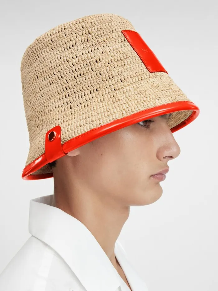 WomenMen Hats JACQUEMUS The Soli Bucket Hat Orange WomenMen Hats JACQUEMUS The Soli Bucket Hat Orange